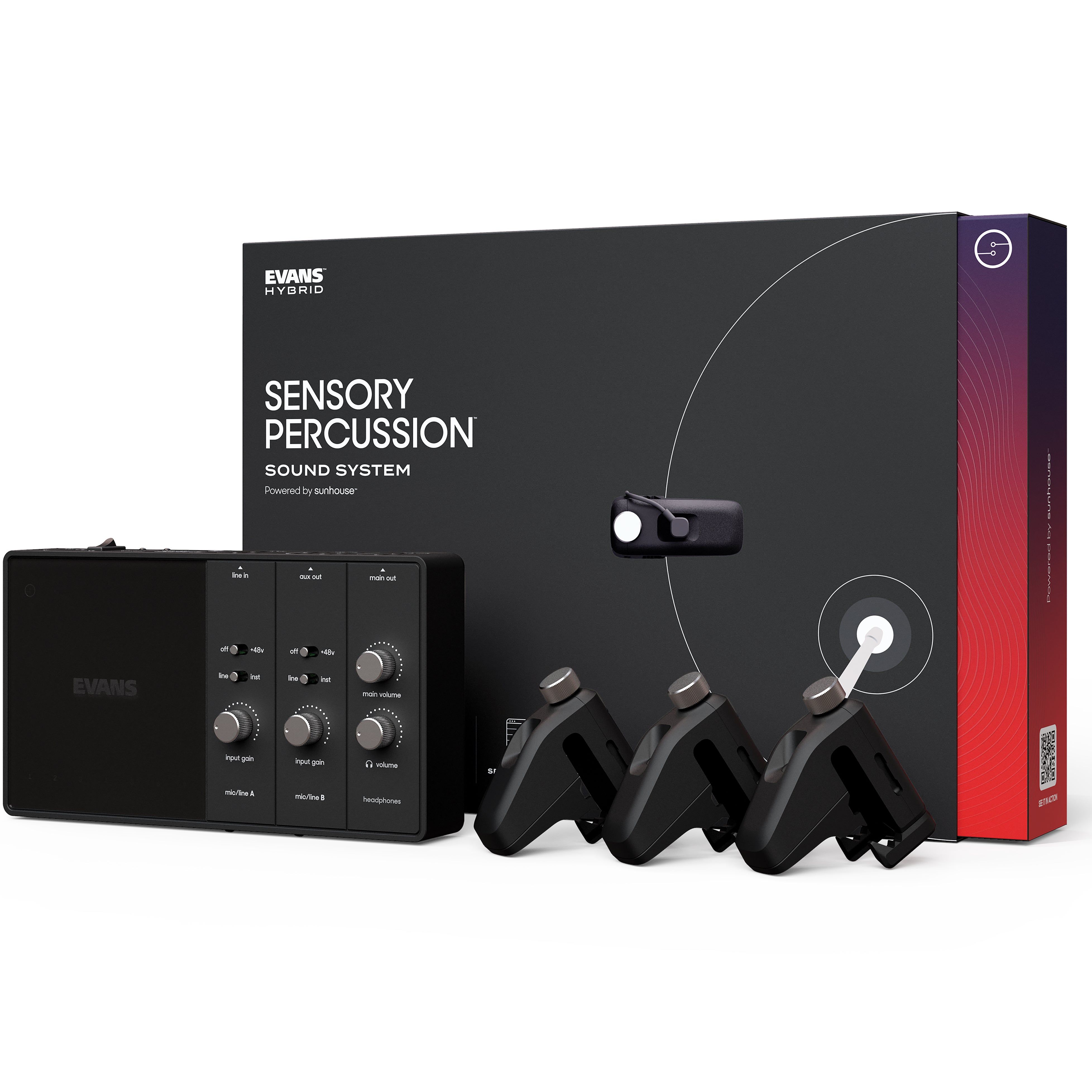 Evans Hybrid Sensory Percussion Bundle - Creative Sound System for Drummers