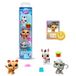 Bandai Littlest Pet Shop Pack met 3 huisdieren, accessoires, verzamelkaart en virtuele code, generatie 7, huisdieren #96, #97, #98, kinderen vanaf 4 jaar