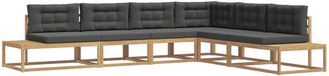 vidaXL Ensemble de canapé d'extérieur 6 pièces Polyester blanc et anthracite