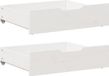 vidaXL Bedlades - 2 stuks - 65x55x17 cm - Massief grenenhout - Wit