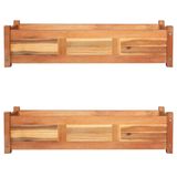 VidaXL Jardinière surélevée 2 pcs 100x30x25 cm acacia bois