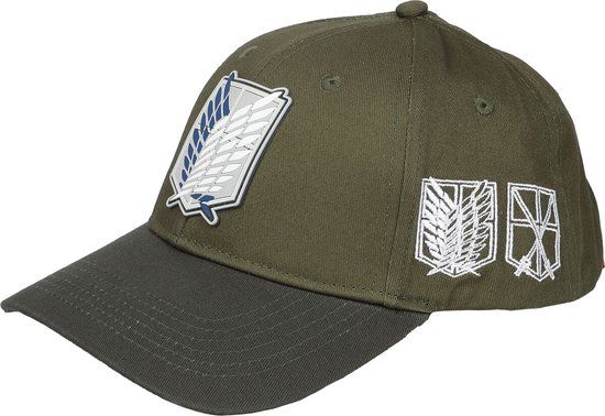 Attack On Titan Cotton Division Attack On Titan Wall Blason Unisex Cap - khaki - Standard