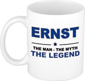 Bellatio Decorations naam cadeau mok - Ernst - man myth legend - koffiemok - 300 ml - collega - vaderdag