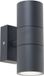 QAZQA Duo Up and Down Applique Murale Lampe de Jardin Gris Foncé 2 Lumières GU10 IP44
