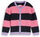 Tom Tailor Gilet à rayures - Taille 92/98 - rose et bleu rayé audacieux