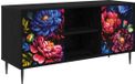 vidaXL Tv-meubel KIEL 102 x 33 x 51 cm Zwart eiken Bewerkt hout