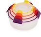 Ibenzoa® Set de 4 boîtes de conservation alimentaires rondes en plastique avec couvercle hermétique, empilables et sans BPA