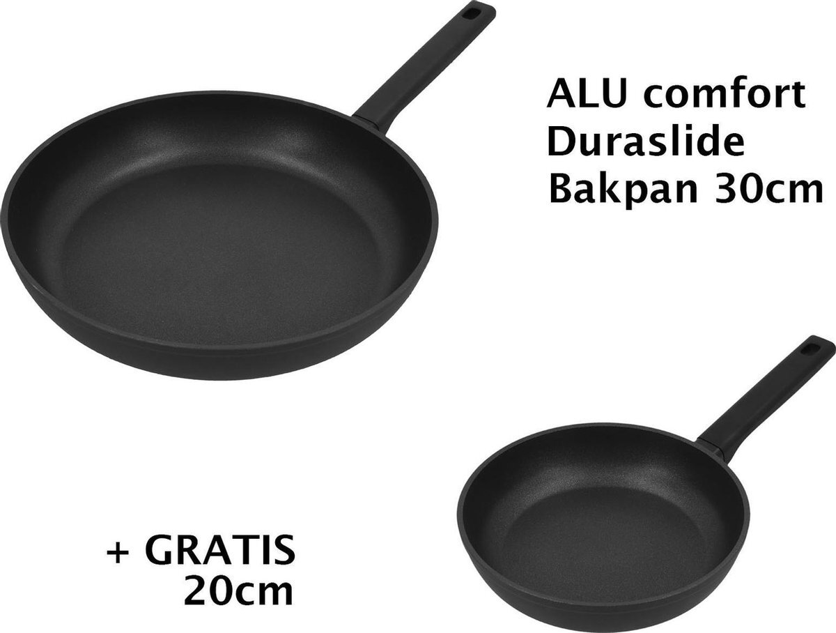 Demeyere Alu Comfort 3 - Duraslide - Koekenpan - set Ø30cm + Ø20cm