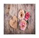 Homemania Afbeelding met harten, voor woonkamer, slaapkamer, meerkleurig, 60 x 3 x 60 cm, HM20KNV60 x 60 – 22, polyester, hout