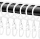 OEM Bol 40 Stuks Gordijnringen & Haken - Metaal & Kunststof - 30 mm Binnendiameter - Wit