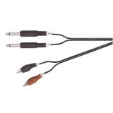 ELECTROVISION 2x 6.35mm Jack - Tulp stereo audio kabel - 5 meter