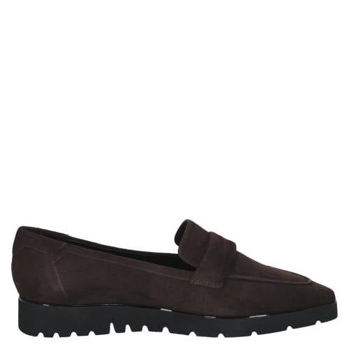 Peter Kaiser Barcelona suède loafers met profielzool - bruin