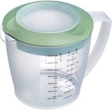 Westmark Beslagkom/maatbeker met spatbescherming, deksel en tuit, kunststof, inhoud: 1,4 l, Helena, doorzichtig/mint groen, 3105227M