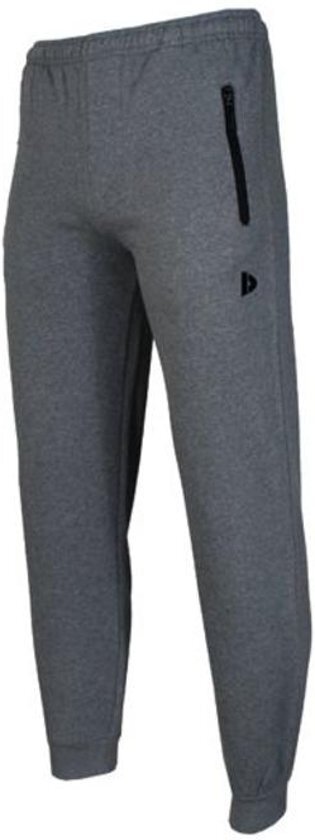 Donnay Joggingbroek met boord - Sportbroek - Heren - Maat L - Zilvergrijs gemÃªleerd