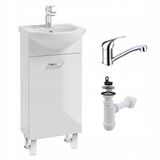 STAMAR meuble lavabo 40 cm blanc autoportant