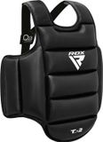 RDX Sports T2 CE Borstbeschermer - Body Protector - Boksen - Kickboksen - Karate - Taekwondo - Omkeerbaar Wit en Zwart - Maat: L/XL