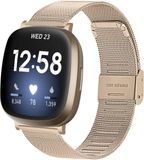 Inf Fitbit Versa 3 / Sense armband RVS Goud