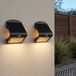 HOFTRONIC Set de 2 lampes solaires murales Rhodes Up & Down - Noir
