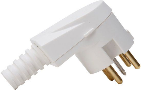Kopp Perilex haakse stekker, 16A, 400/230V WIT