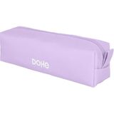 Dohe - Eenvoudige schooletui - 1 compartiment, multifunctionele rechthoekige etui, 21x5x6 cm, ritssluiting, gemaakt van duurzaam polyester - SERENITY Paars