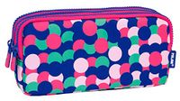 Milan Etui met 3 ritssluitingen, 22 cm, roze