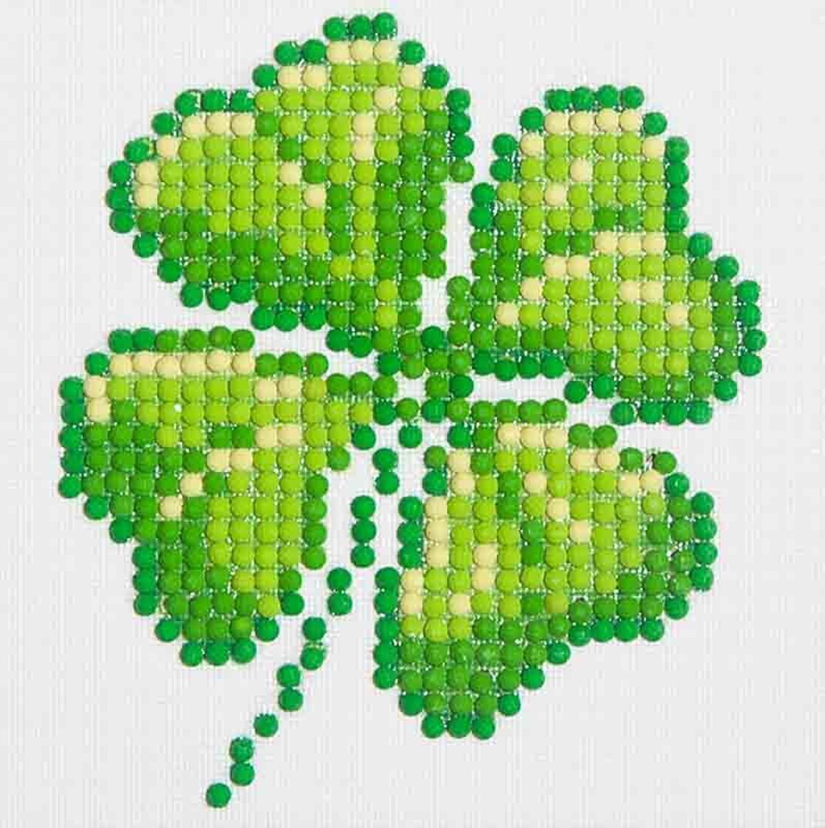 Diamond Dotz Diamond Painting Â® painting Four Leaf Clover 10 2 x 10 2 cm