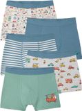 Vertbaudet Set van 5 boxershorts voor jongens, circuit