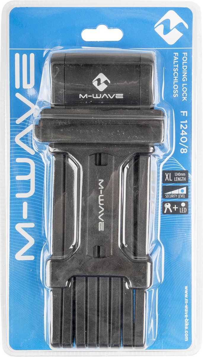 M-Wave Vouwslot - Zwart - Staal - Fiets / Scooter - 2023