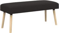 vidaXL Bank Effen Zwart 110 x 40 x 46 cm Bouclé