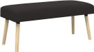 vidaXL Bank Effen Zwart 110 x 40 x 46 cm Bouclé