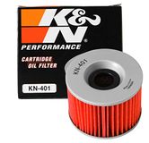 K&N Powersports Oliefilter - Filterpatroon 76x56mm compatibel met Yamaha, Kawasaki, Honda, Bimota, Benelli (KN-401)