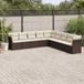 Maison Exclusive - Ensemble de jardin, 9 pièces, avec coussins, marron, en polyrotin