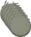 Stof Textile Home coussins de chaise - 6x - vert - D40 x H3 cm - pour intérieur - fermeture à cordons - coussins d'assise plats - ronds