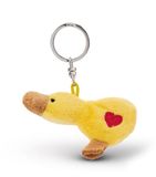 Sleutelhanger Eend Sleutelhanger met hart 5cm - geel