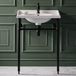 Hudson Reed Elizabeth Lavabo sur pieds rétro - 63 cm - Porte-serviettes noir