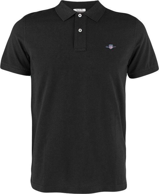GANT polo shirt pique shield logo zwart - M