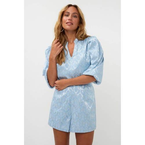 AMAYA Amsterdam top met paisley print lichtblauw