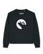 Watapparel Sweatshirt 'Röhrender Hirsch' zwart / wit