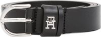 Tommy Hilfiger Essentiële Moeiteloze leren riem voor dames, 1 inch, Zwart (zwart), 75