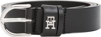 Tommy Hilfiger Essentiële Moeiteloze leren riem voor dames, 1 inch, Zwart (zwart), 75