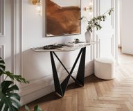 Edge Table console Edge Polygonal 140x50 cm Keramik Patagonia Poli Spios Metall Schwarz