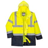 Portwest US768 Hi-Vis Executive Jack Getapete Naden Tweeweg Rits 300D Nylon