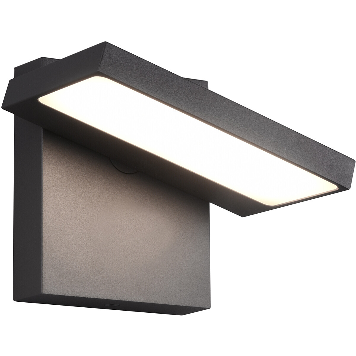 BES LED LED Tuinverlichting - Wandlamp Buitenlamp - Trion Ihson - 8W - Warm Wit 3000K - Draaibaar - Vierkant - Mat Antraciet - Aluminium