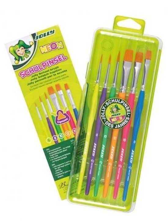 Jolly Penseelset Neon 6 stuks