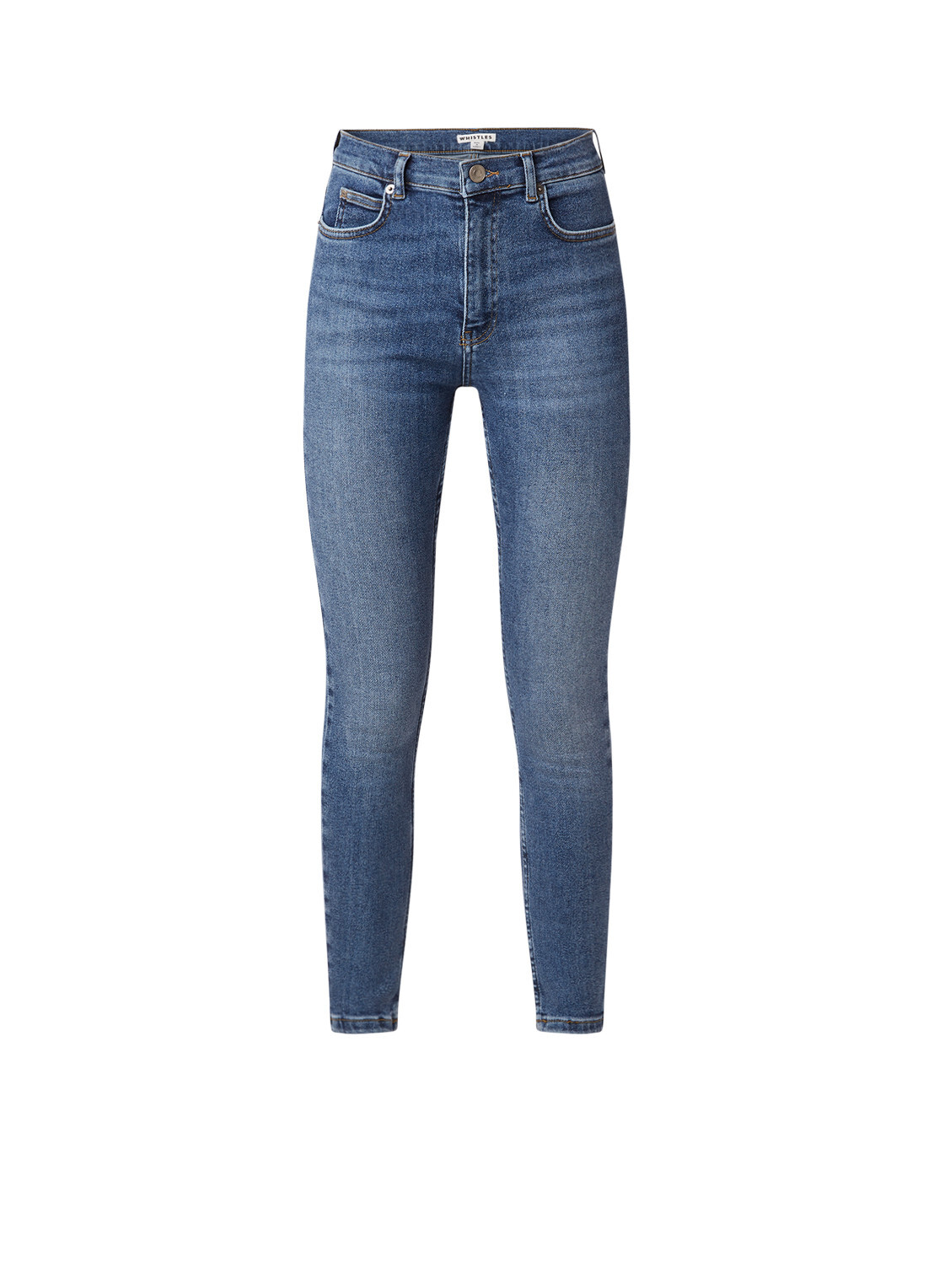 Whistles Whistles high waist skinny fit jeans met stretch