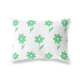 BonaMaison Petrol Groen-Wit Decoratieve Kussensloop, Kussenhoezen Bank, Decoratieve Kussenhoesjes, Kussensloop; Sofa, Slaapkamer, Kantoor, Auto 45x60 Cm - Ontworpen en vervaardigd in Turkije