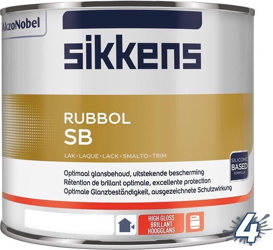 Sikkens Rubbol SB - Lakverf - Ral 9010 - Zijdeglans - 0.5 liter