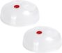 Plasticforte Couvercle de micro-ondes - 2x - 29 cm - transparent - plastique