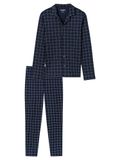 Schiesser Pyjama lang Heren Nachtblauw