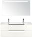 BES LED Seville Badmeubelset 120 cm - 2 Laden Wit Hoogglans Edge - Wastafel Enjoy Dubbel met Sence Spiegel